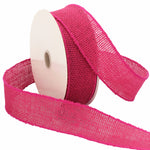 Morex Ribbon 1252.40/10-246 Burlap 1.5" X 10 YD Jute Wired Ribbon, Hot Fuchsia/Pink, Arts & Crafts Burlap Roll for Wedding Decor and Easter Decorations, Rustic Christmas Decorations Indoor Home Decor
