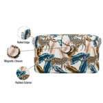 SINGER Large Premium Round Sewing Basket Jungle Print with Emergency Travel Sewing Kit & Matching Zipper Pouch