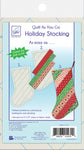 Quilt As You Go Holiday Striped Stocking -- 1/pack