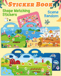 Benresive Reusable Sticker Book for Kids 2-4,3 Sets Fun Travel Stickers for Kid, Toddler Busy Book,115Pcs Cute Waterproof Stickers for Teens Girls Boys, Birthday Gifts for Age 2 and Up - Ocean Animals, Farm and Seasons