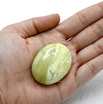 Serpentine Palm Stone - Pocket Massage Worry Stone for Natural Body Chakra Balancing, Reiki Healing and Crystal Grid Serpentine