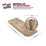 Tuff Pupper Quick Dry Towel for Dogs | Ultra Absorbent Microfiber Shammy | Extra Large 35x15 Size for All Breeds | Comfortable Hand Pockets | Indoor Outdoor Use | Durable Material | Machine Washable X-Large Beige