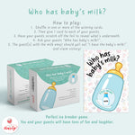 Party Hearty Baby Shower Games 40 Raffle Cards, Who Has Baby's Milk Emoji Scratch Off Lottery Tickets, 5 Winners 5 Different Loser Card Designs, Gender Neutral, Activity for Ice Breakers, Door Prizes