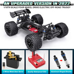 HAIBOXING RC Cars Hailstorm, 36+KM/H High Speed 4WD 1:18 Scale Electric Waterproof Truggy Remote Control Off Road Monster Truck with Two Rechargeable Batteries, RTR ALL Terrain Toys for Kids and Adult