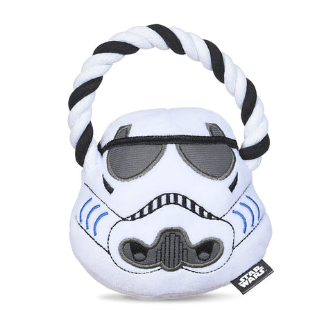 STAR WARS for Pets Stormtrooper Rope Ring with Plush Head Dog Toy | Stormtrooper Chew Toy for Dogs Dog Toys, Dog Tug Toys, Tug of War Dog Chew Toys (FF19199) Storm Trooper Rope Head 7 Inch