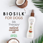 BioSilk for Dogs Silk Therapy Shampoo with Organic Coconut Oil | Coconut Dog Shampoo Waterless Shampoo | Dry Dog Shampoo from Silk Therapy for Fresh Dog Coats 7 oz - 1 Pack