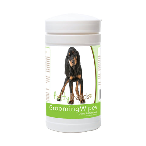 Healthy Breeds Black and Tan Coonhound Grooming Wipes 70 Count Black & Tan Coonhound