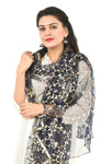 YOUTHQUAKE Heavy Embellished Plastic Mirror Net Dupatta for Womens & Girls