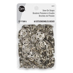 Dritz Sew On Snaps Nickel 48 Sets Fasteners, Size 4, 48ct