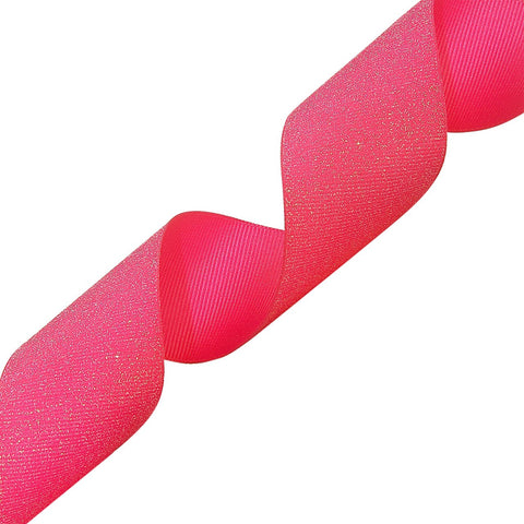 Morex Ribbon Dazzle Glitter Grosgrain Ribbon, 1-1/2-Inch by 20-Yard, Shocking Pink (99009/20-175)