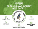 Paw Plunger - The Muddy Paw Cleaner for Dogs - Saves Carpet, Furniture, Bedding, Cars from Dirty Paw Prints - Use This Dog Paw Washer After Walks - Soft Bristles and Handle - Petite, Black