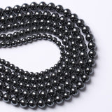 71pcs 6mm AAA Black Hematite Beads Crystal Energy Stone Healing Power Natural Stone Gemstone Round Loose Beads for Jewelry Making DIY Bracelets