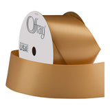 Berwick Offray 980644 1.5" Wide Single Face Satin Ribbon, Old Gold Yellow, 4 Yds (Pack of 2) 12 Foot (Pack of 2)