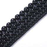 Natural Stone Beads 2mm Black Onyx Agate Gemstone Round Loose Beads Crystal Energy Stone Healing Power for Jewelry Making DIY,1 Strand 15"