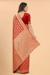 SWORNOF Women's Pure Silk Saree With Blouse Piece