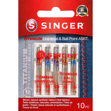 SINGER 04806 Titanium Universal Regular and Ball Point Machine Needles Combo Pack, 8-Count Sizes 80/12, 90/14, 100/16 8.0