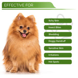 Hypoallergenic Dog Shampoo, Cleans and Soothes Dry Flakey Skin, Reduce Dandruff, Shedding, Calms Itching, Scratching, Organic Aloe & Manuka Honey Softens Fur Moisturizes and Deodorizes.