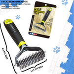 LBMBAIC Dog Brush for Shedding Safe Blade Undercoat Rake for Dogs Reduce Knots&Matted&Tangles Easily for Large or Small Long Hair Dogs and Cats.