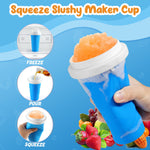 RELPOM® Slushie Maker Cup, TIK TOK Magic Quick Frozen Smoothies Cup, Cooling Cup, Double Layer Squeeze Slushy Maker Cup, Cool Stuff Birthday Gifts for Kids (Blue) Blue