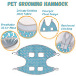 Supet Cat Grooming Hammock Harness for Cats Dogs, Relaxation Pet Grooming Hammock Restraint Dog & Small Animal Leashes Sling for Grooming Dog Grooming Helper for Nail Trimming Clipping Grooming XS（ Legs Spacing：6-9.5" / Max W：5-15LBS） Coral blue