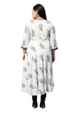 Yash Gallery Women's Plus Size Plus Size Rayon Tie Dye Printed Anarkali Kurta for Women