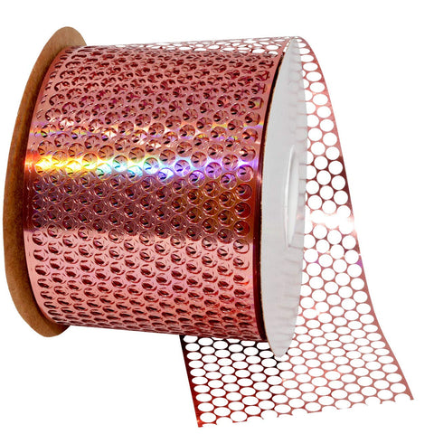 Morex Ribbon Chicago Poly Honeycomb Ribbon, 3.25" by 50 Yds, Copper