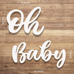 Wood Baby Sign, White Party Banner for Baby Shower Decorations, Birthday Party, Gender Reveal Backdrop, Wall Decor by QIFU