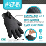 KENNELS & KATS Pet Grooming Gloves | Deshedding Glove for Easy, Mess-Free Grooming | Grooming Mitt for Dogs, Cats, Rabbits & Horses with Long/Short/Curly Hair | Pet Hair Gloves for Pet Hair Removal Single - One Size Fits All Black