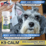 K9 Pro Dog Wipes for Paws and Butt Cleaning Deodorizing - All Natural Pet Wipes for Dogs, Premium Puppy Wipes for Dogs Feet and Dog Face Wipes, Dog Paw Wipes, Dog Bath Wipes for Dogs Feet (120 Count) 120 Count