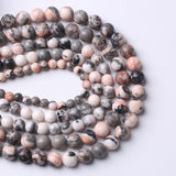 60pcs 6mm Natural Pink Zebra Jaspers Beads Round Loose Beads for Jewelry Making DIY Bracelet Crystal Energy Healing Power Stone (6mm, Pink Zebra Jaspers)