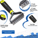 LBMBAIC Dog Brush for Shedding Safe Blade Undercoat Rake for Dogs Reduce Knots&Matted&Tangles Easily for Large or Small Long Hair Dogs and Cats.