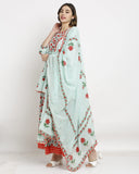 Rajnandini Women's Pure Cambric Cotton Floral Printed Kurta Set With Dupatta