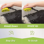 Wondurdog Quality Dog Wash Kits for Shower with Splash Guard Handle and Rubber Grooming Teeth. Regular and Deluxe Versions Available. Wash Your Pet. Don't Get Wet! Bonus Fur Foam Dog Shampoo Sample Deluxe Shower (Adjustable Pressure)