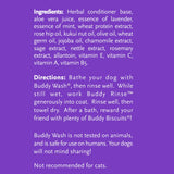 Buddy Rinse Dog Conditioner, Herbal Dog Rinse with Botantical Extracts, Lavender & Mint - 16 fl. oz. 16 ounces
