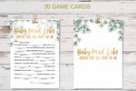 Greenery Baby Shower Games - Baby Mad Libs Advice For The MOM-TO-BE, 30 Game Cards, Baby Shower Games Gender Neutral-d012