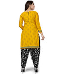 Rajnandini Women's Yellow Cotton Printed Unstitched Salwar Suit Material