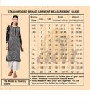Ada Hand Embroidered Lucknowi Chikankari Straight Cotton Kurti Kurta for Women A220999 White 2XL