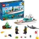 Open Box - LEGO City Great Vehicles Diving Yacht 60221 Building Kit (148 Pieces)