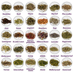 Witchcraft Supplies Herbs - 30 Bottles Dried Herbs Kit for Beginners - Altar Supplies Healing Herbal Natural Herbs Crystal Spoon for Wicca, Pagan Magic Spells and Bath