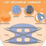 Ginkko Pet Dog Grooming Hammock Harness for Cats & Dogs, Dog Sling for Grooming, Dog Hammock Restraint Bag with Nail Clippers/Trimmer, Nail File, Pet Comb,Ear/Eye Care-M Medium