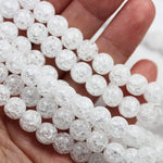Quartz Beads Crystal 6mm Natural Gemstone Beads for Jewelry Making Energy Healing Crystals Jewelry Chakra Crystal Jewerly Beading Supplies 15.5inch About58-60 Beads Crackle Clear Quartz