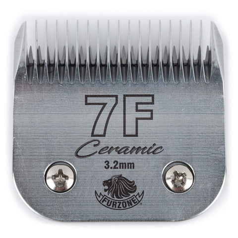 Furzone Detachable Ceramic Blade - Size 7F Blade 1/8", Made of High-Tech Ceramic Materials, Compatible with Most Andis, Oster, Wahl A5 Clippers