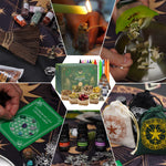 New Witchcraft Supplies Witch Stuff Spell Kit, 127 Packs Wiccan Supplies and Tools, Including Dried Herb Crystal Candle Bell Broom Altar Cloth Bowl Black Salt, Witch Gift Starter Kit Altar Supplies