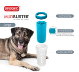 Dexas MudBuster Portable Dog Paw Cleaner, Large, Blue (PW720312)
