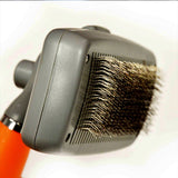 GoPets Professional Slicker Brush for Dogs and Cats Self-Cleaning Grooming Comb for Dematting Detangling & Deshedding