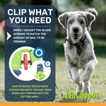 Zen Clipper Precise Safer Pet Nail Trimmer - Fully Adjustable Pet Nail Clipper for Dogs and Cats - Clips only The Amount of Nail You Chose Quick, Clean and Quiet Cut - Patented (Junior) Junior