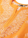 Ada Women's Cotton Top Tunic Hand Embroidered Lucknowi Chikankari Short Kurti