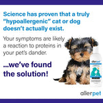 Allerpet Dog Allergy Relief w/Free Applicator Mitt - Pet Dander Remover for Allergens - for Canine Dry Skin Treatment - Good for Fur & Skin - (12oz) Single w/ Applicator Mitt
