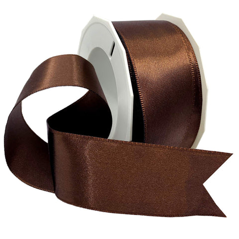 Morex Ribbon Wired Satin Ribbon, 1.5 inch by 10 Yard, Brown, 09609/10-237 1-1/2 inch by 10 yards