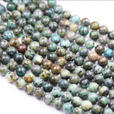 10mm Beads Natural Gemstone Beads for Jewelry Making Energy Healing Crystals Jewelry Chakra Crystal Jewerly Beading Supplies Africa Turquoise 10mm 15.5inch About 36-40 Beads